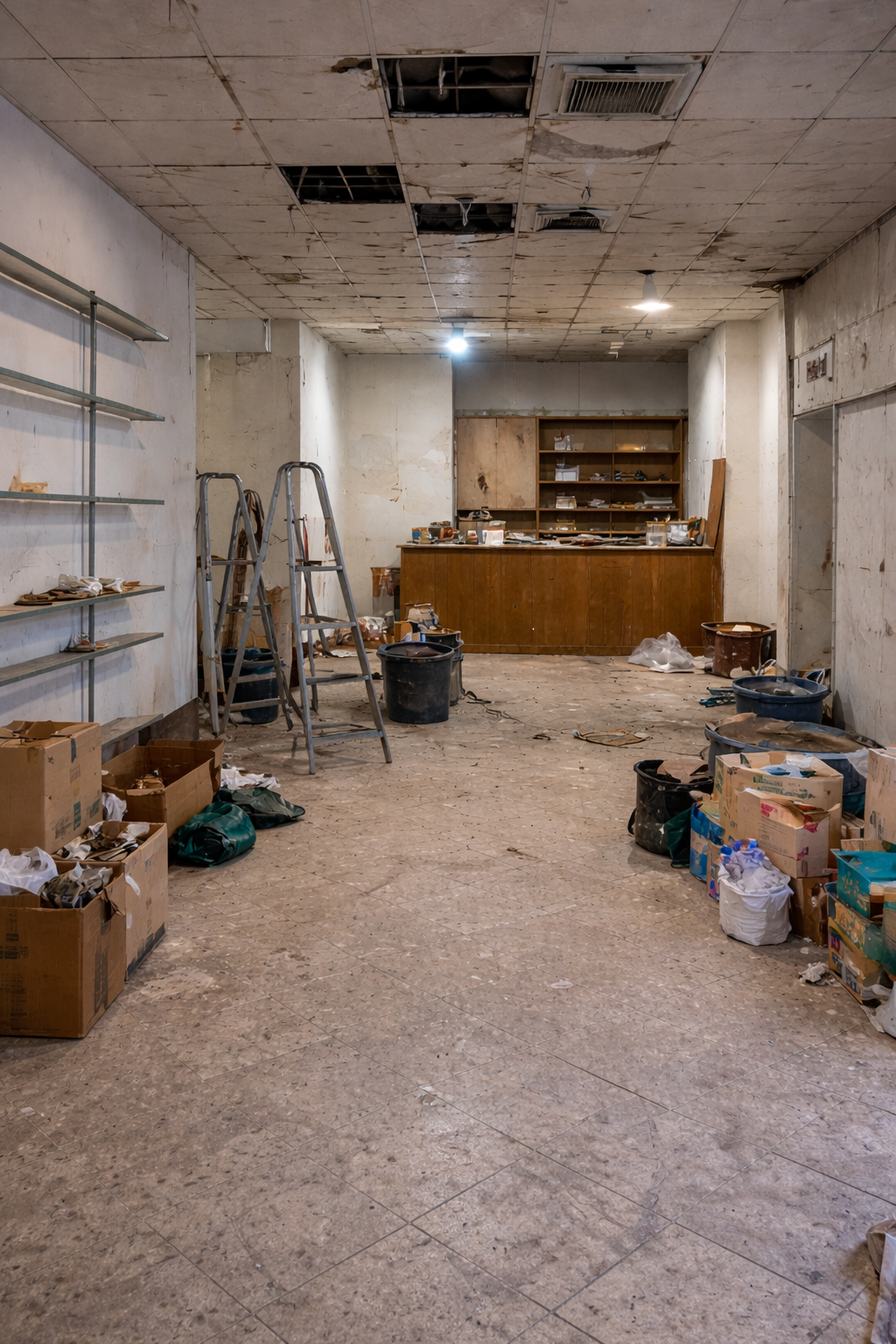 Espacio Comercial En Renovacion Desordenada